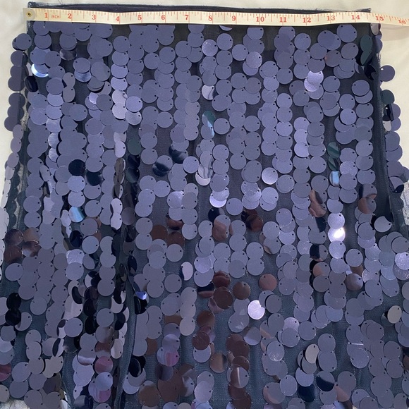 Blue sequin mini skirt - Picture 3 of 4